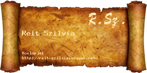 Reit Szilvia névjegykártya