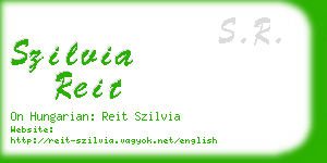 szilvia reit business card